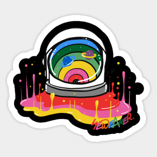 Trippy Spaceman Sticker